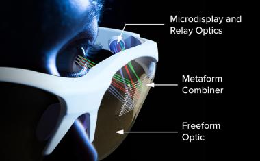 Nanophotonic optical element slim VR glasses