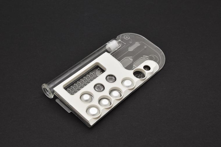 Microfluidic cartridge for molecular diagnostics.