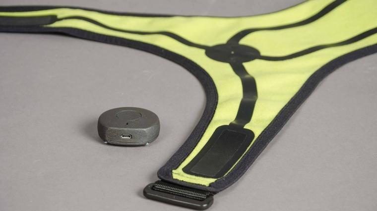 CardioTEXTIL is a holster with integrated ECG electrodes and a small...