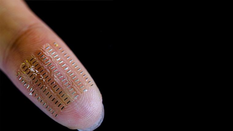 An array of nano-biosupercapacitors on the fingertip enable