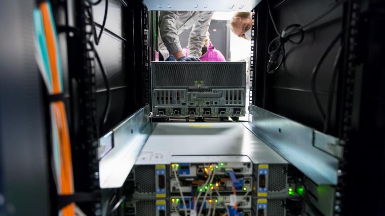 Image of the Theta supercomputer, ThetaGPU.