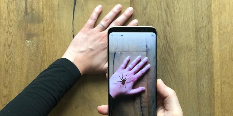 With the app Phobys, people with arachnophobia can practice to encounter a...