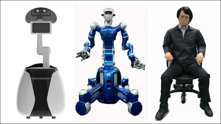 Images of robots shown to participants, from least human-like (left) to most...