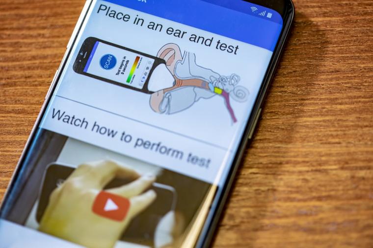 This app works by sending sounds into the ear and measuring how those sound...