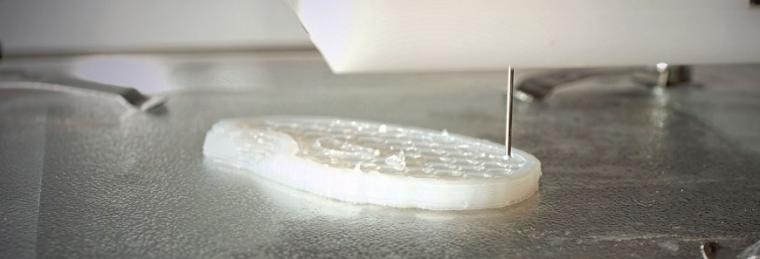 Using the bioplotter, the viscous nanocellulose hydrogel can be printed into...