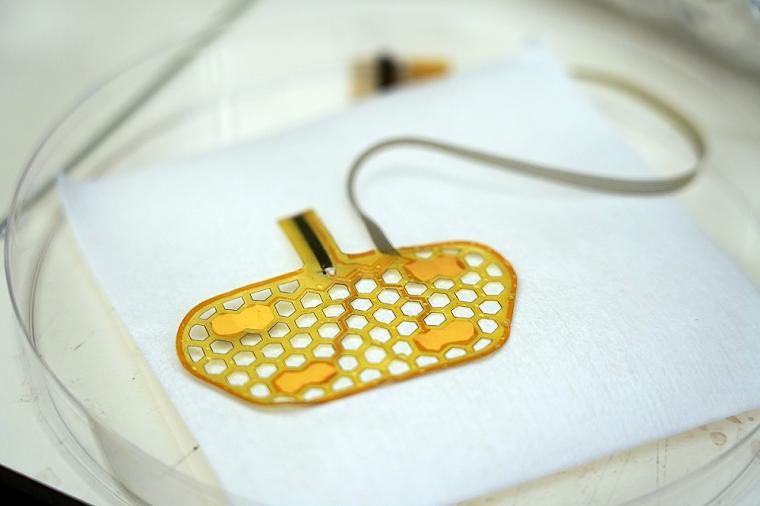 The flexible stick-on sensor that is able to monitor the activity of the nearby...