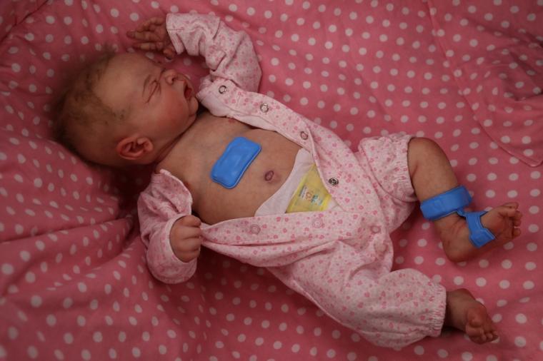 Wireless, skin-mounted sensors monitor babies, pregnant women in the developing...
